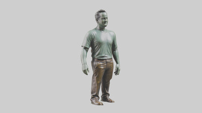 3D model Matthew Perry statue model VR / AR / low-poly