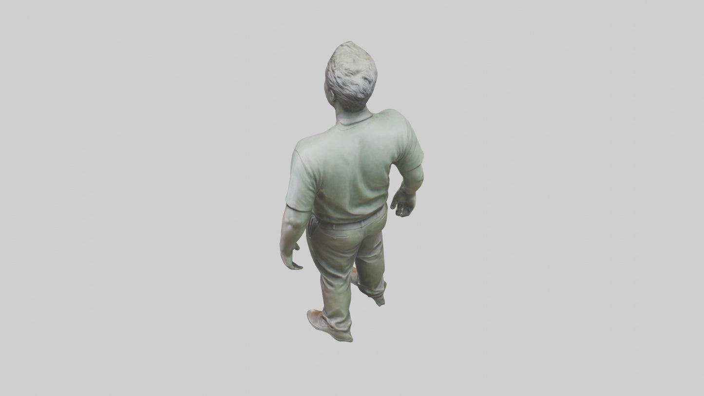3D model Matthew Perry statue model VR / AR / low-poly