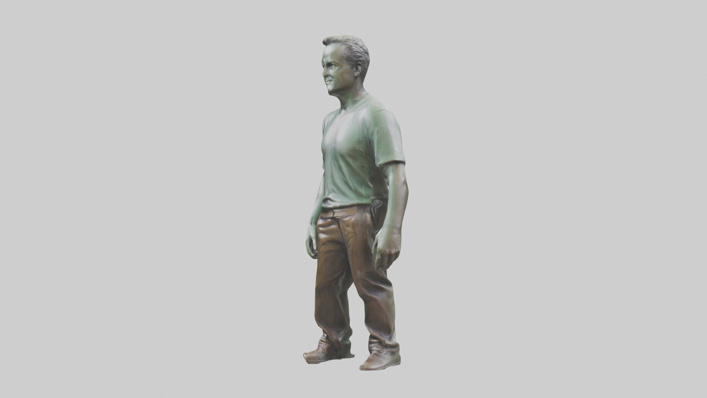 3D model Matthew Perry statue model VR / AR / low-poly