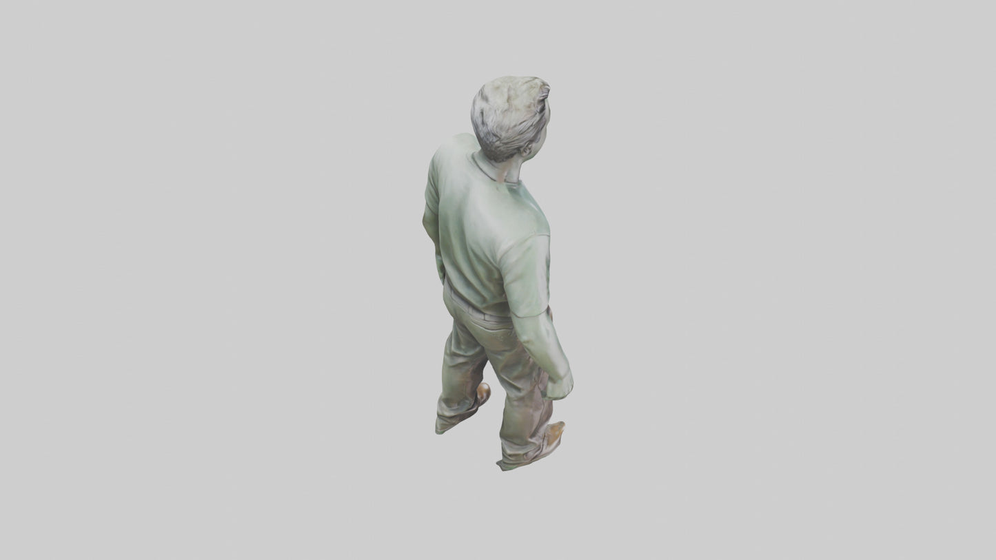 3D model Matthew Perry statue model VR / AR / low-poly