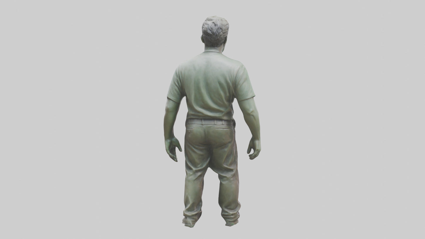 3D model Matthew Perry statue model VR / AR / low-poly