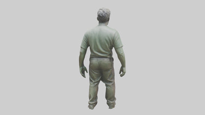 3D model Matthew Perry statue model VR / AR / low-poly