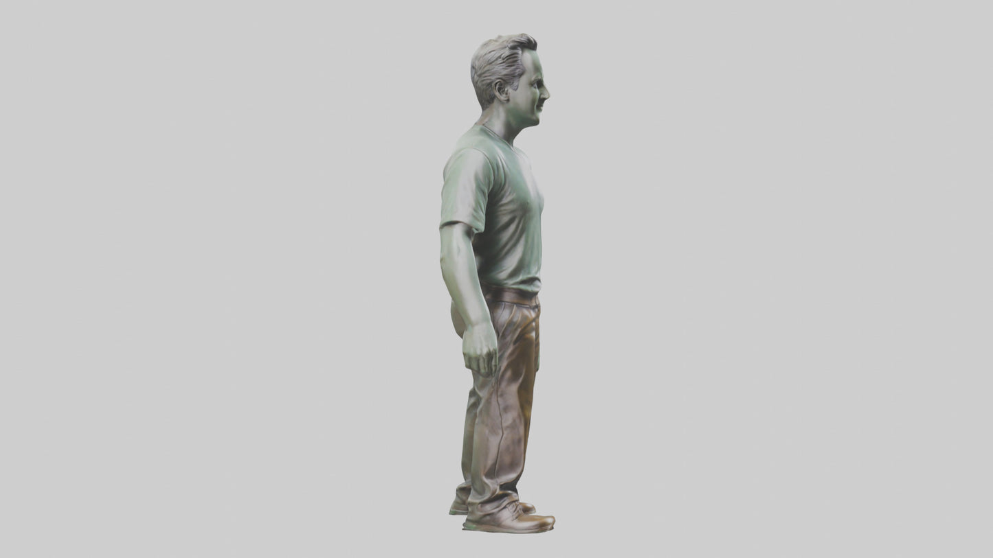 3D model Matthew Perry statue model VR / AR / low-poly