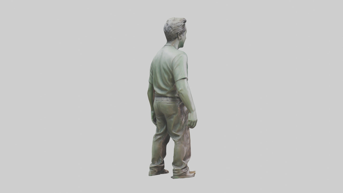 3D model Matthew Perry statue model VR / AR / low-poly