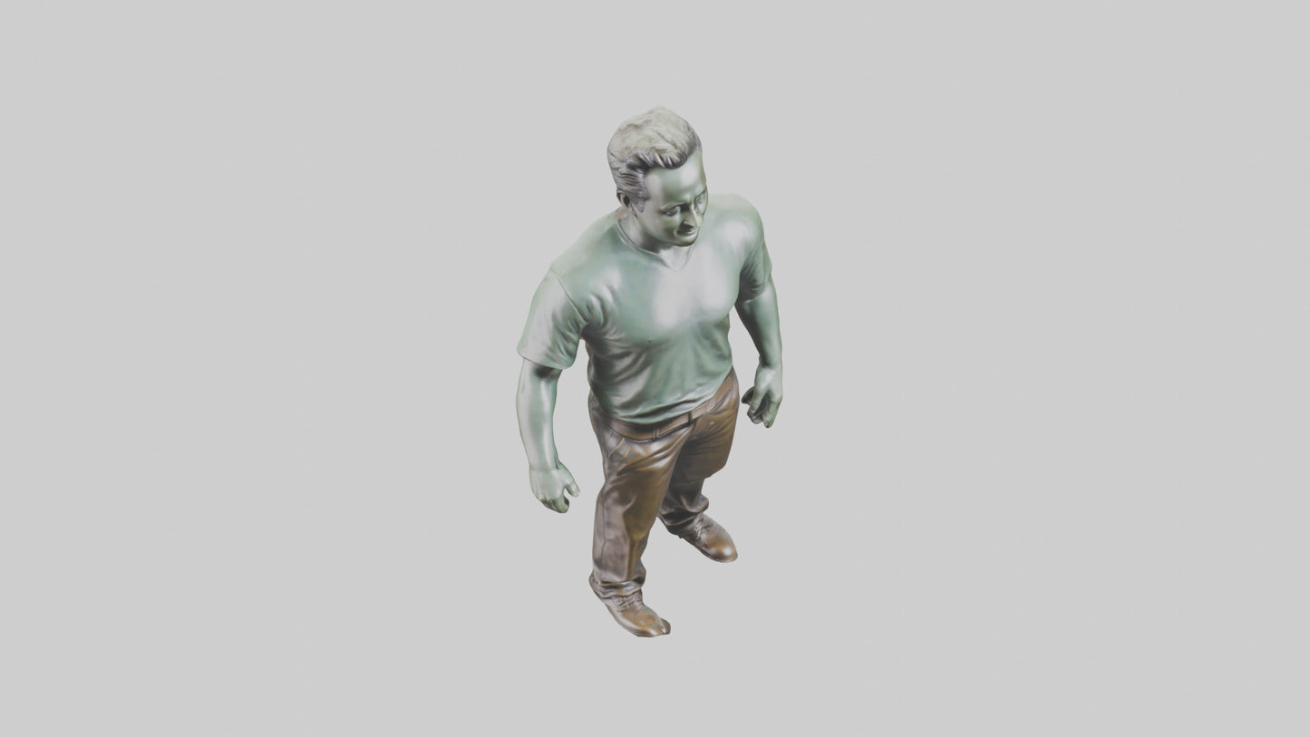 3D model Matthew Perry statue model VR / AR / low-poly