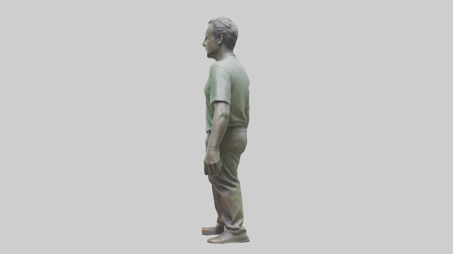 3D model Matthew Perry statue model VR / AR / low-poly