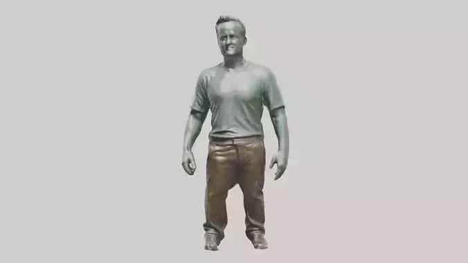 3D model Matthew Perry statue model VR / AR / low-poly