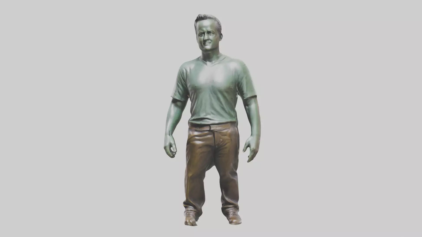 3D model Matthew Perry statue model VR / AR / low-poly