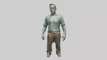 3D model Matthew Perry statue model VR / AR / low-poly