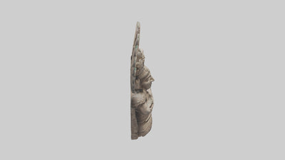 Mayan Priest statue model VR / AR / low-poly