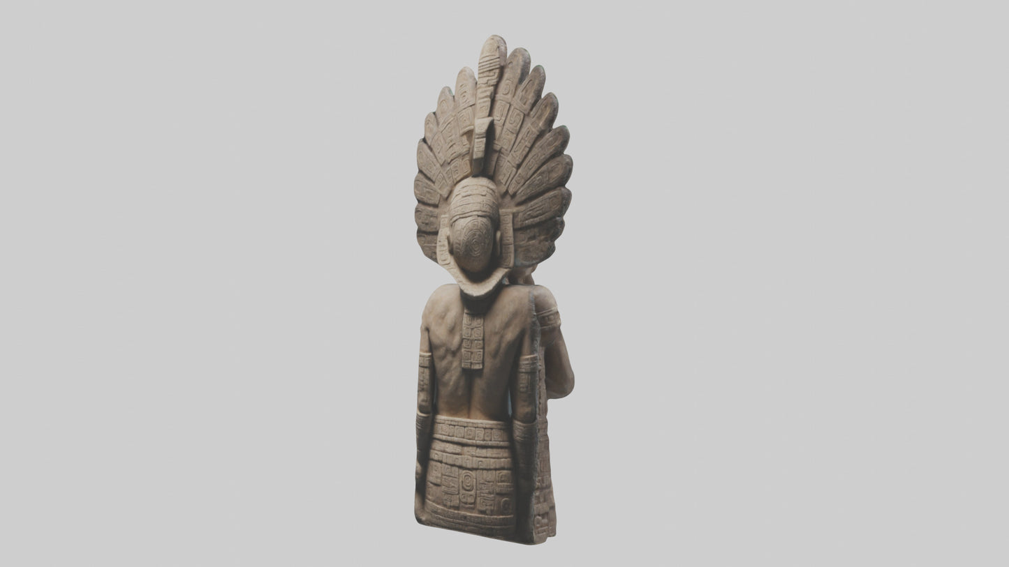 Mayan Priest statue model VR / AR / low-poly