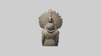 Mayan Priest statue model VR / AR / low-poly
