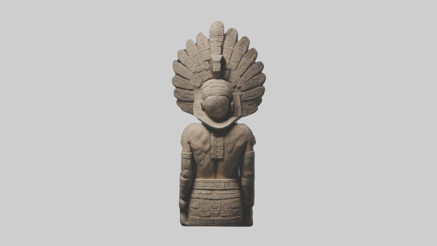 Mayan Priest statue model VR / AR / low-poly