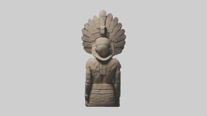 Mayan Priest statue model VR / AR / low-poly