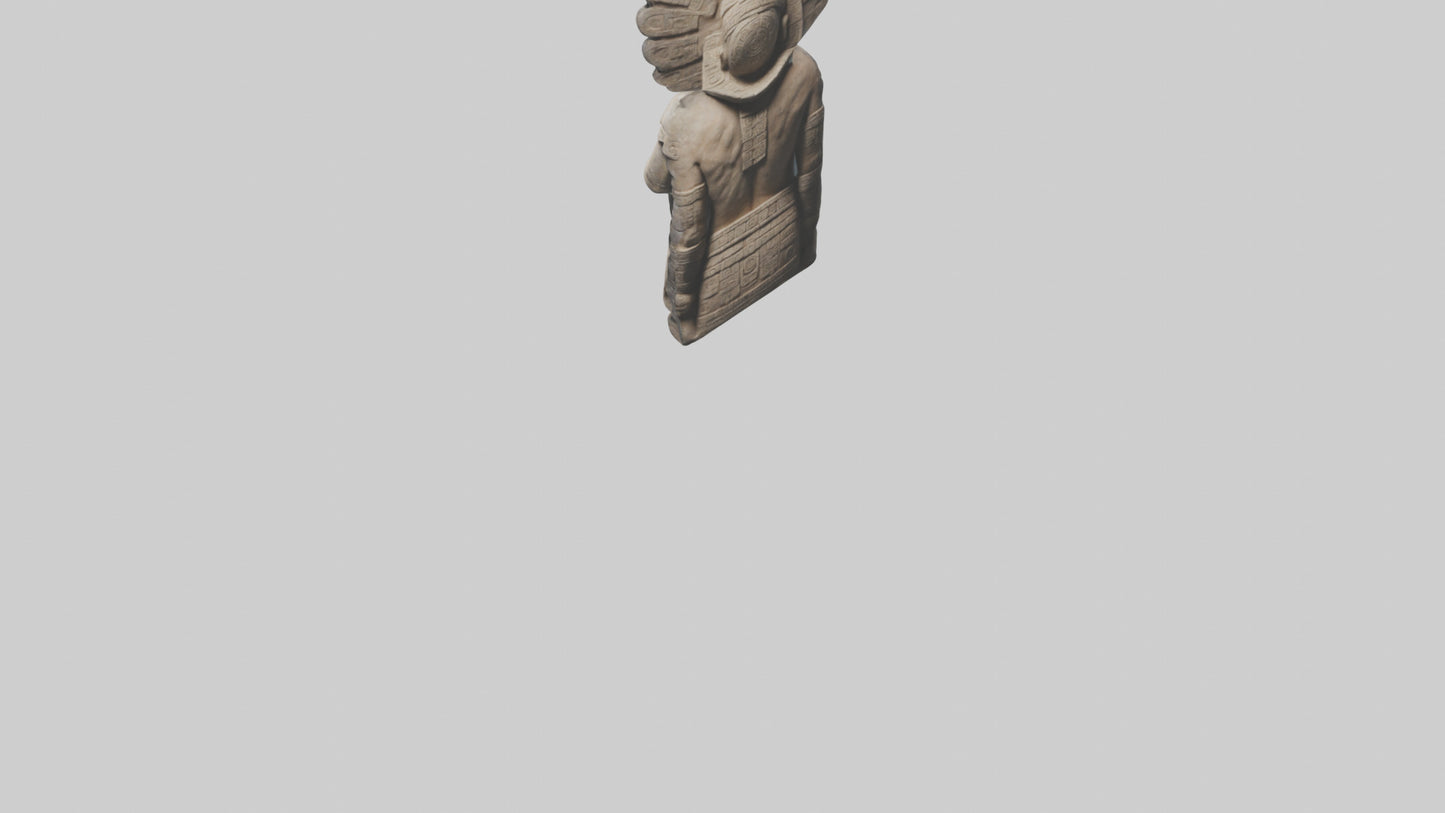Mayan Priest statue model VR / AR / low-poly