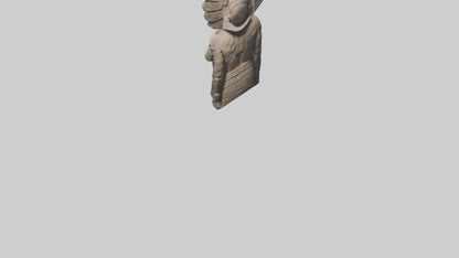 Mayan Priest statue model VR / AR / low-poly