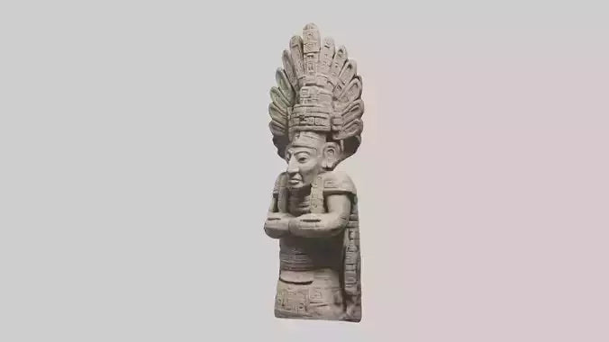 Mayan Priest statue model VR / AR / low-poly
