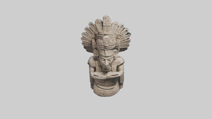 Mayan Priest statue model VR / AR / low-poly