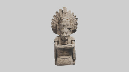 Mayan Priest statue model VR / AR / low-poly