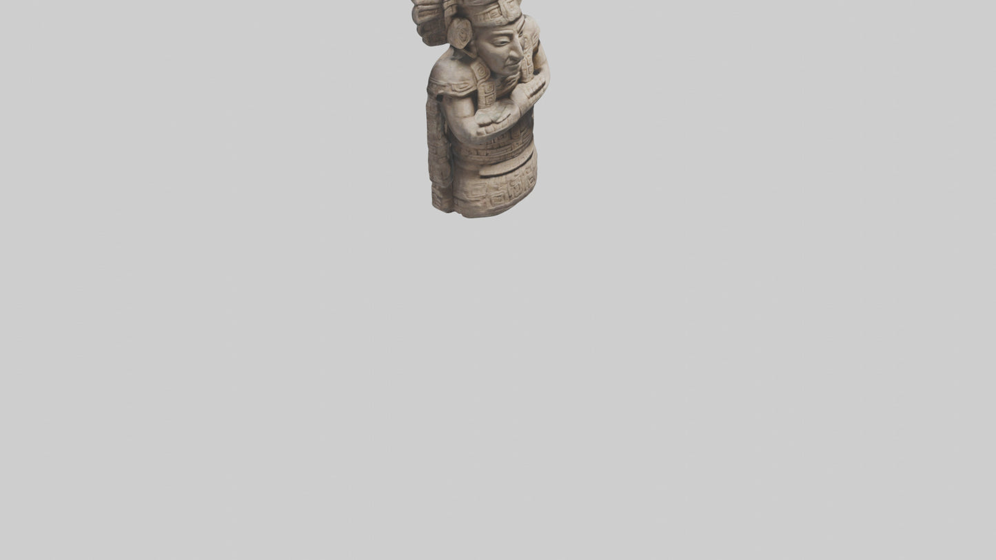 Mayan Priest statue model VR / AR / low-poly