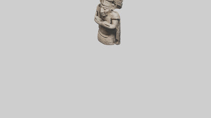 Mayan Priest statue model VR / AR / low-poly