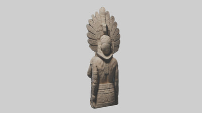 Mayan Priest statue model VR / AR / low-poly