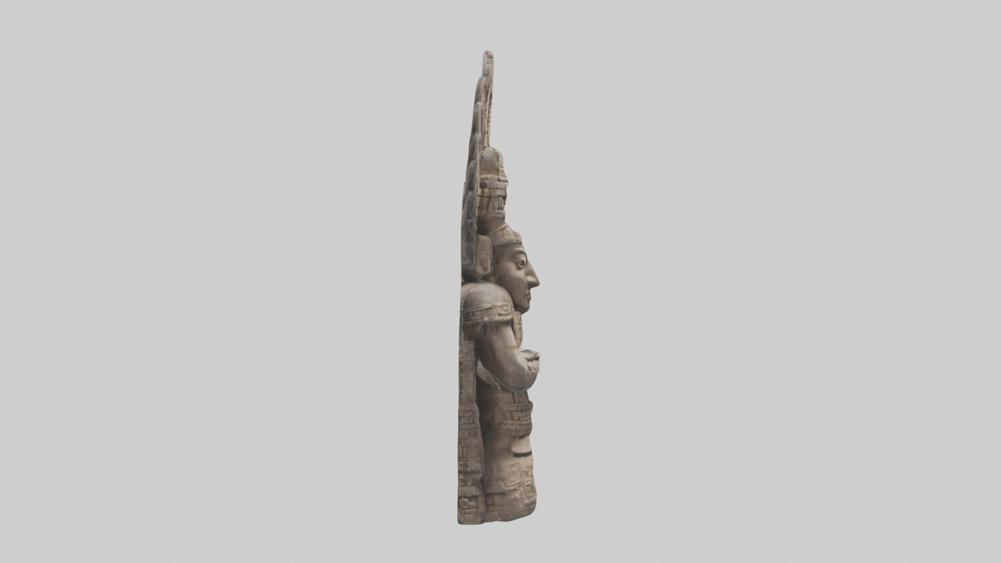 Mayan Priest statue model VR / AR / low-poly