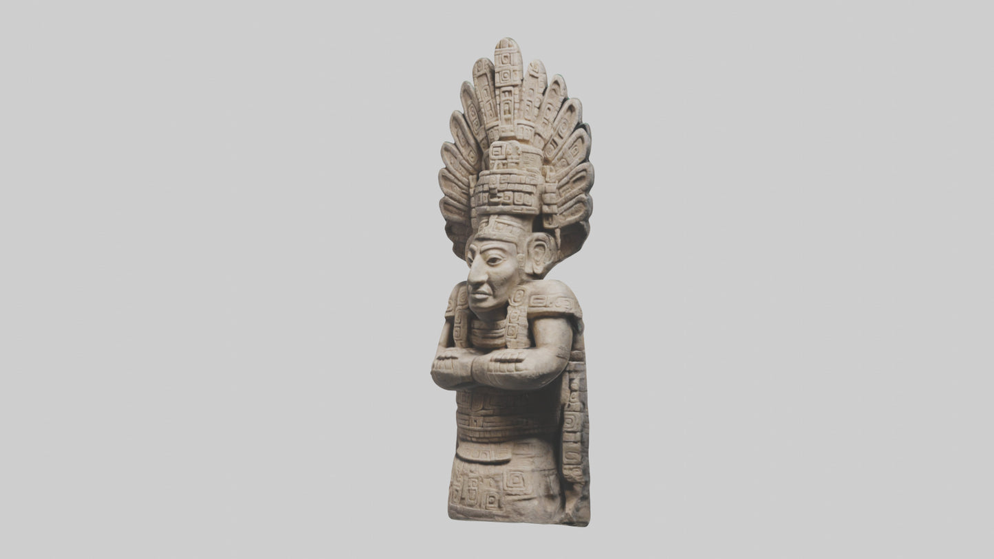 Mayan Priest statue model VR / AR / low-poly