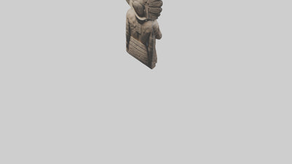 Mayan Priest statue model VR / AR / low-poly