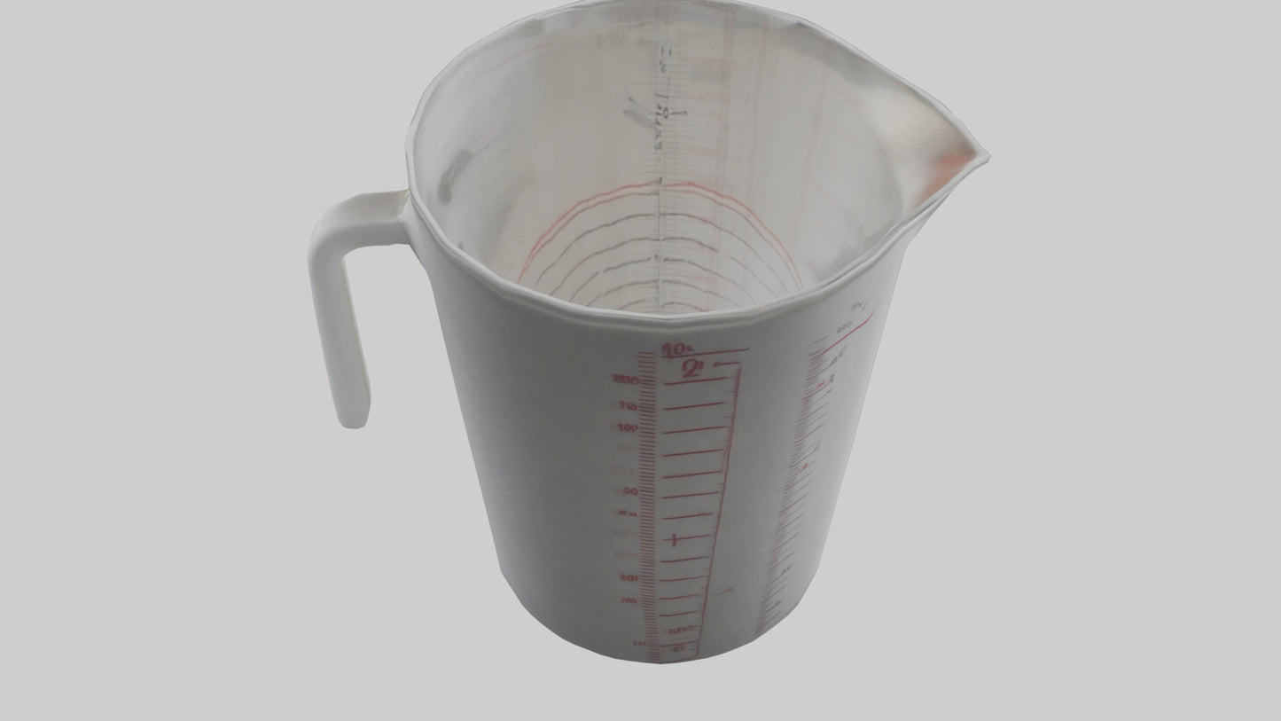 3D model Measuring cup model VR / AR / low-poly