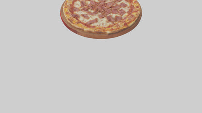 3D model Meat lovers pizza model VR / AR / low-poly