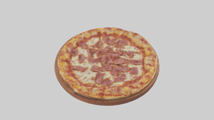 3D model Meat lovers pizza model VR / AR / low-poly