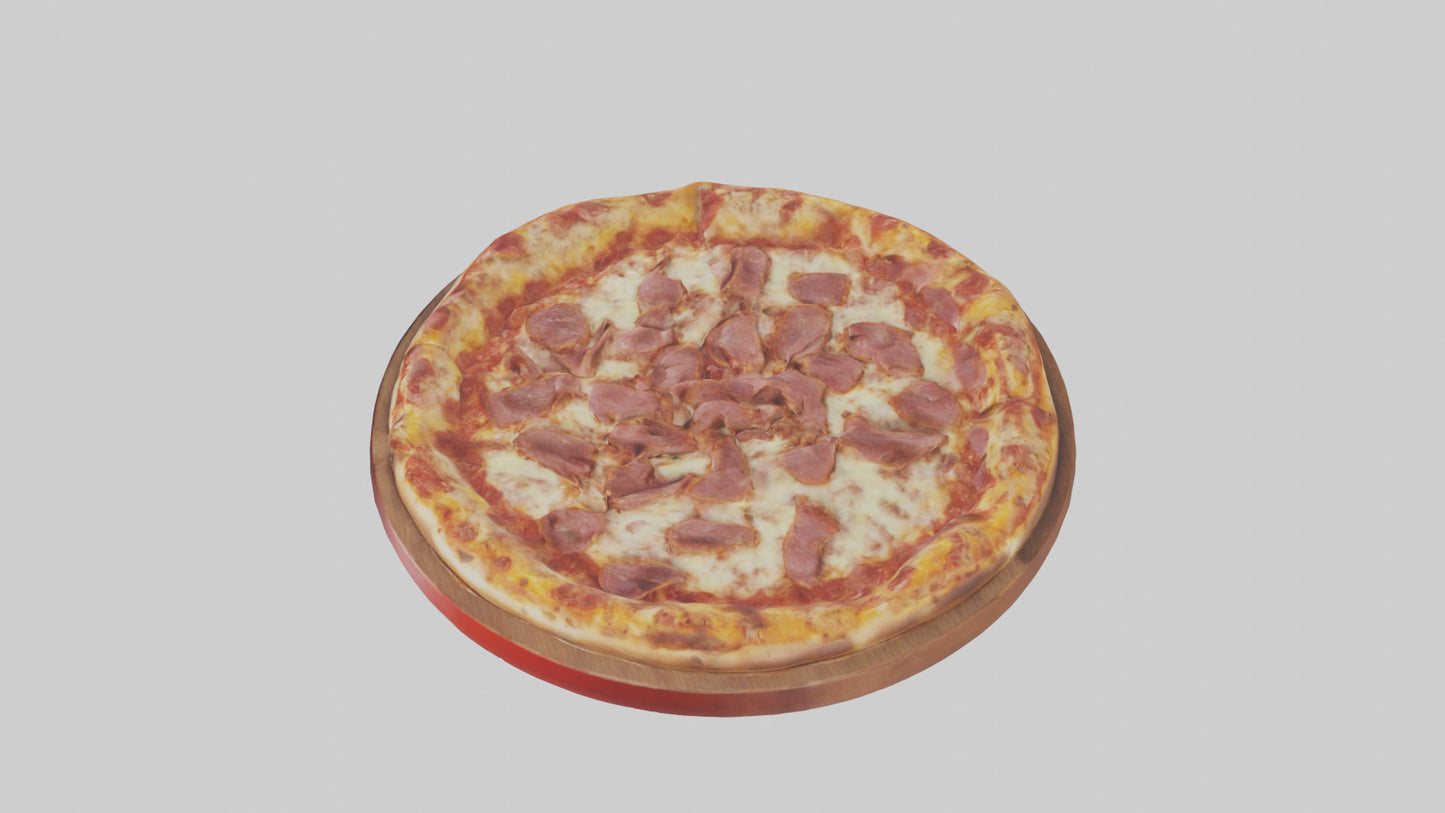 3D model Meat lovers pizza model VR / AR / low-poly