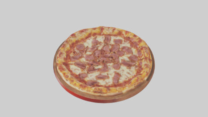 3D model Meat lovers pizza model VR / AR / low-poly