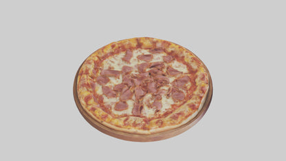 3D model Meat lovers pizza model VR / AR / low-poly
