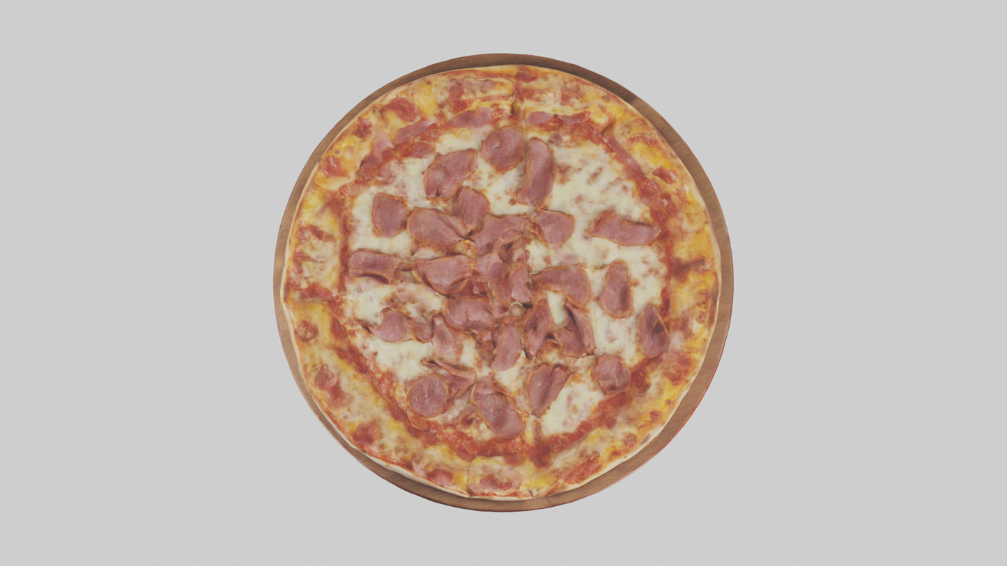 3D model Meat lovers pizza model VR / AR / low-poly