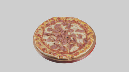 3D model Meat lovers pizza model VR / AR / low-poly