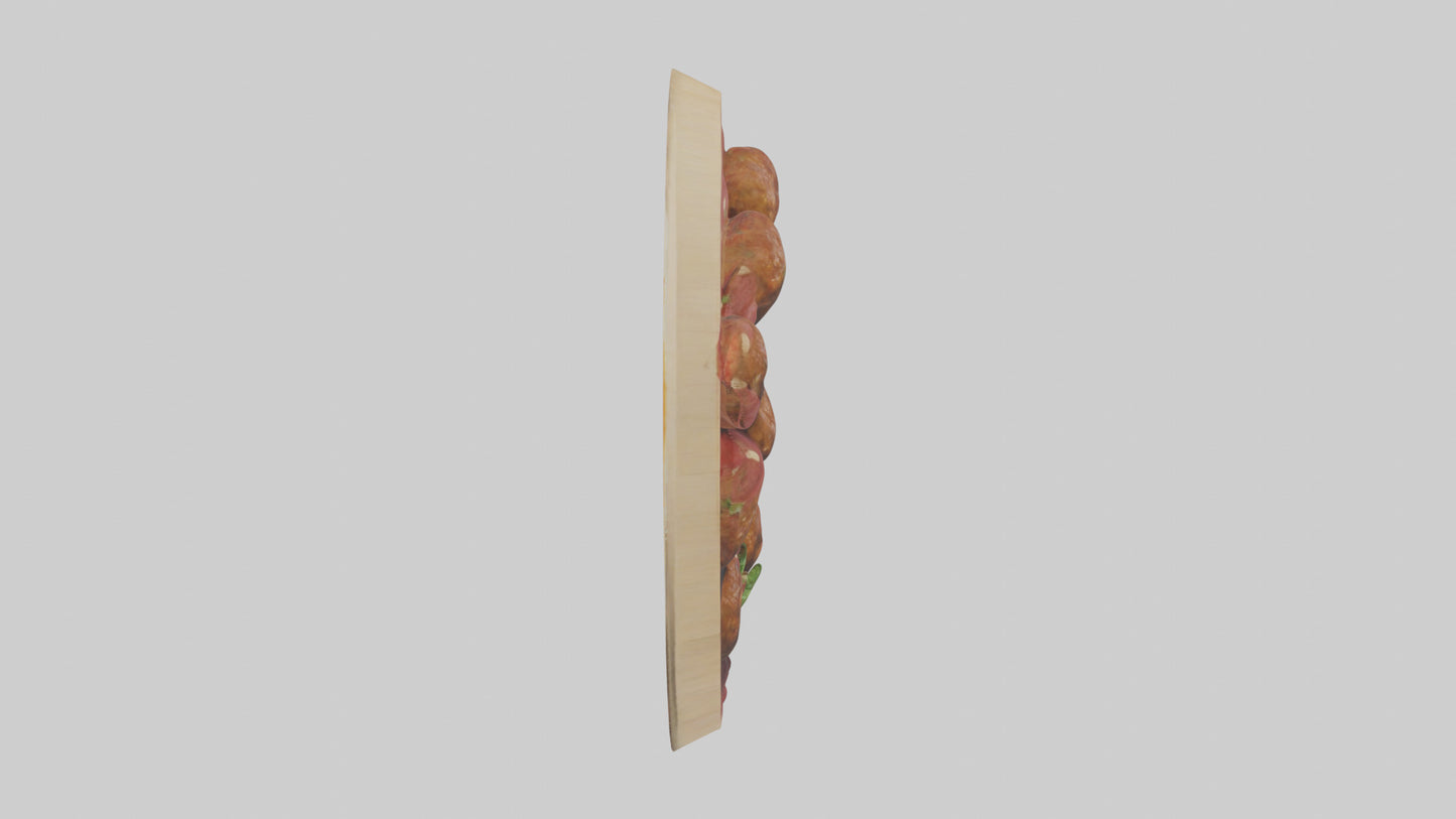 3D model Meatball platter model VR / AR / low-poly