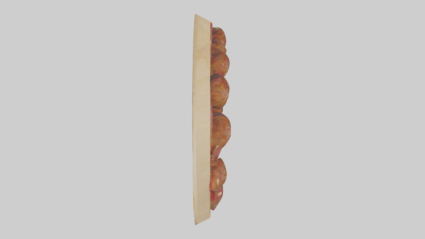 3D model Meatball platter model VR / AR / low-poly