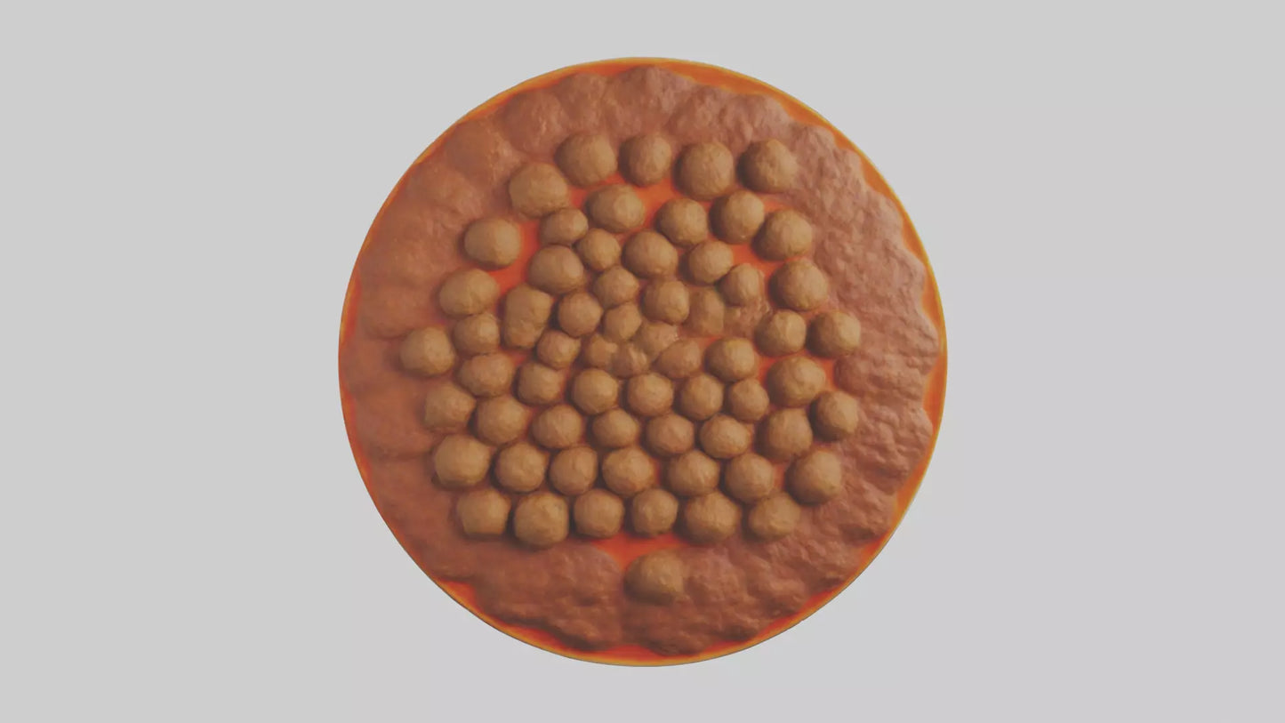 3D model Meatball platter model VR / AR / low-poly