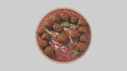 3D model Meatball platter model VR / AR / low-poly