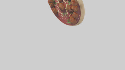 3D model Meatball platter model VR / AR / low-poly