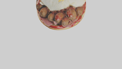 3D model Meatball sandwich model VR / AR / low-poly