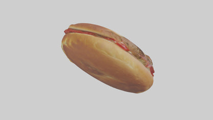 3D model Meatball sandwich model VR / AR / low-poly