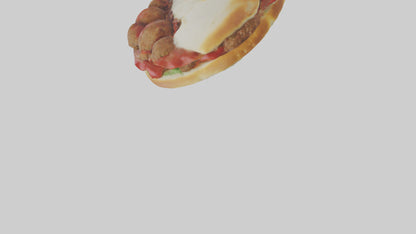 3D model Meatball sandwich model VR / AR / low-poly