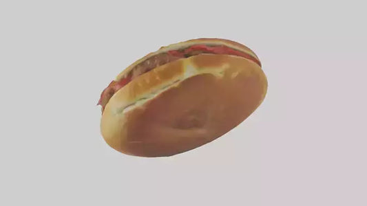3D model Meatball sandwich model VR / AR / low-poly