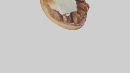3D model Meatball sandwich model VR / AR / low-poly