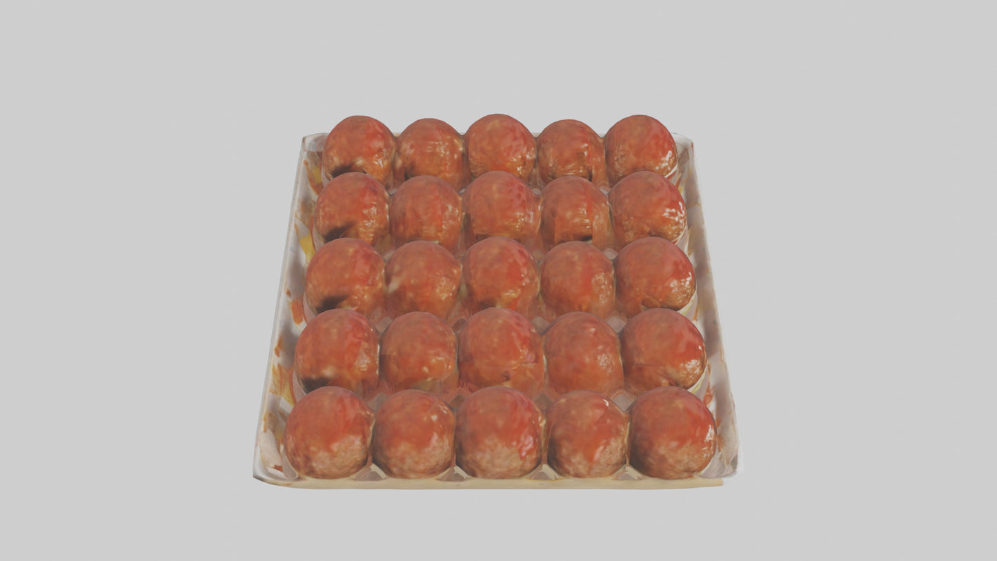 3D model Meatballs Pack model VR / AR / low-poly