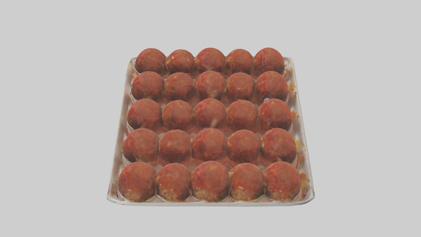 3D model Meatballs Pack model VR / AR / low-poly