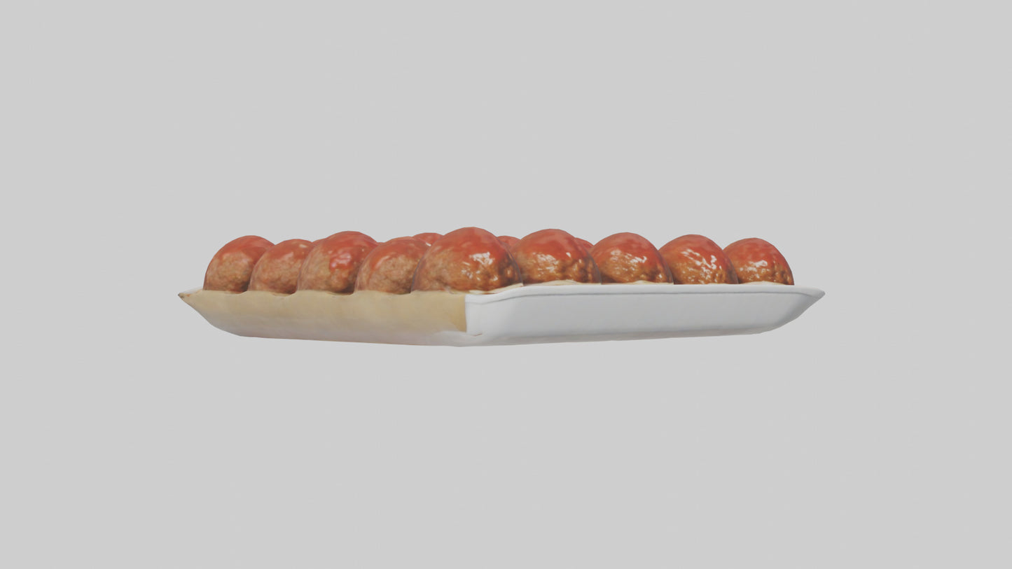 3D model Meatballs Pack model VR / AR / low-poly